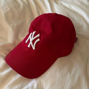 Aritzia New Era Red NY baseball cap